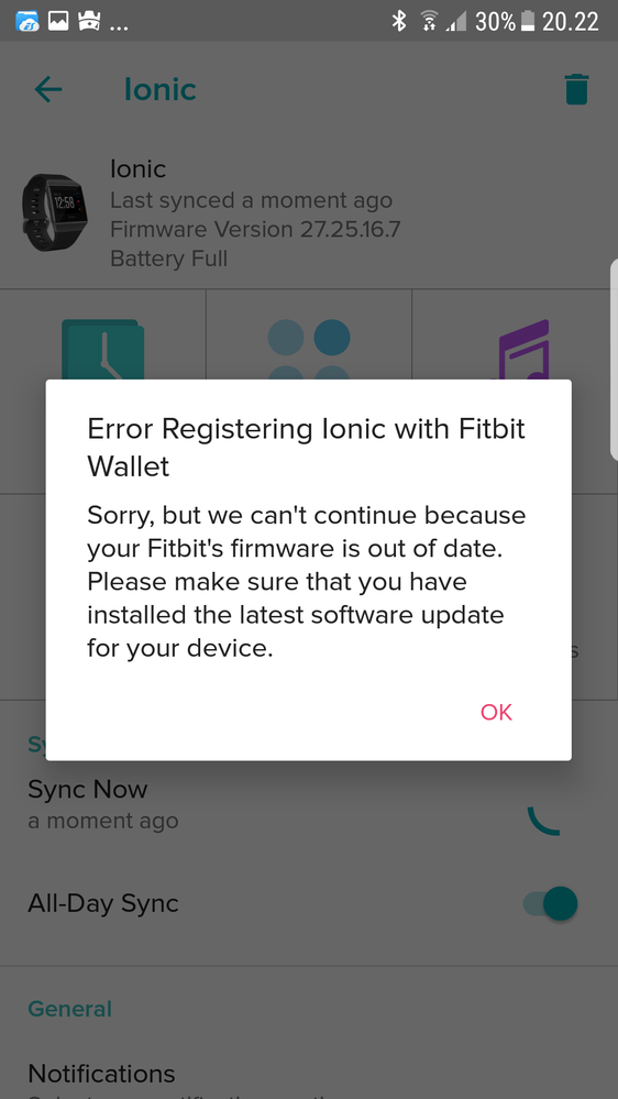 Fitbit ionic will not sync hot sale