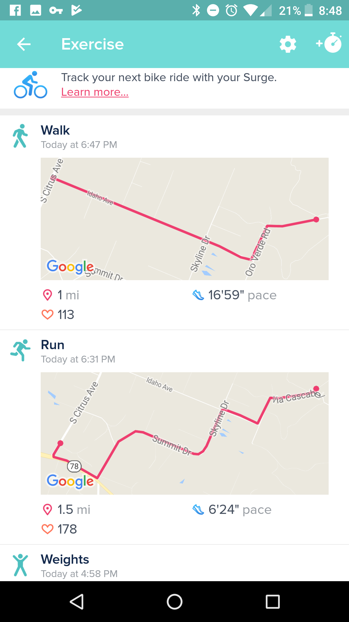 google maps fitbit ionic