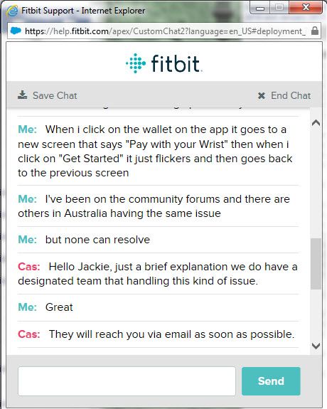 fitbit help chat uk