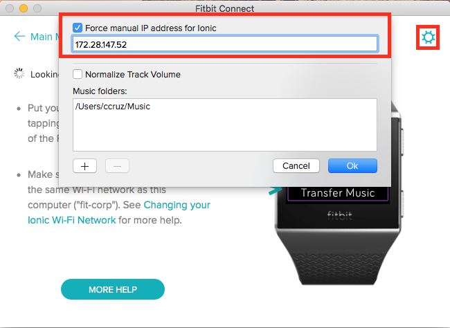 Transferring Personal Music to Ionic 