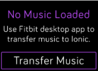 Ionic store fitbit music