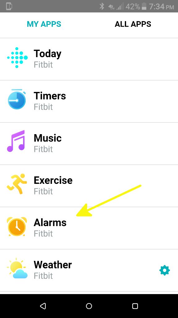 Set alarms from app Fitbit Community