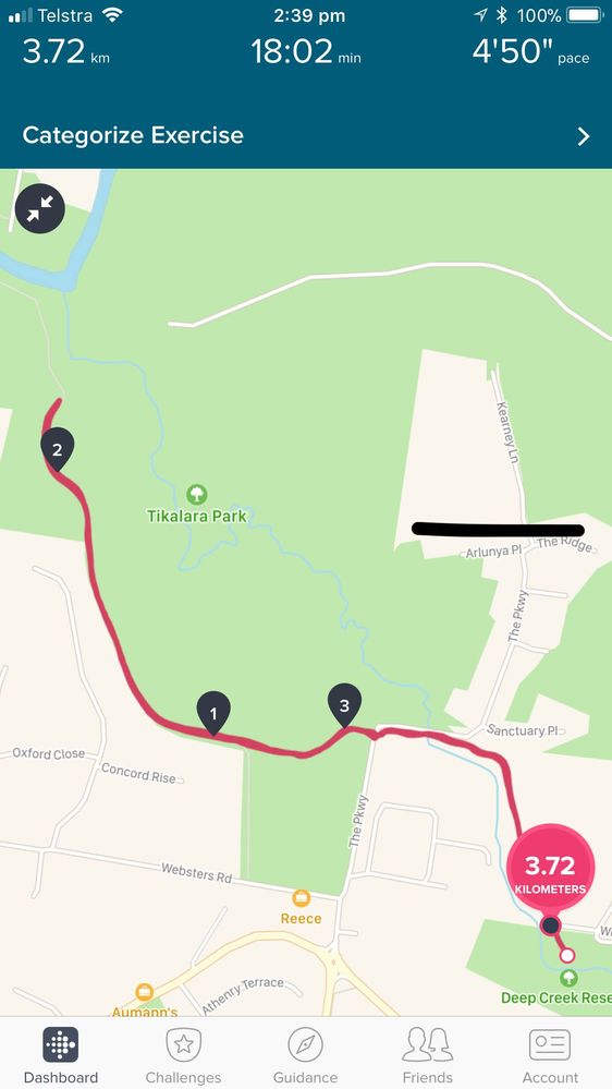 fitbit ionic map my run