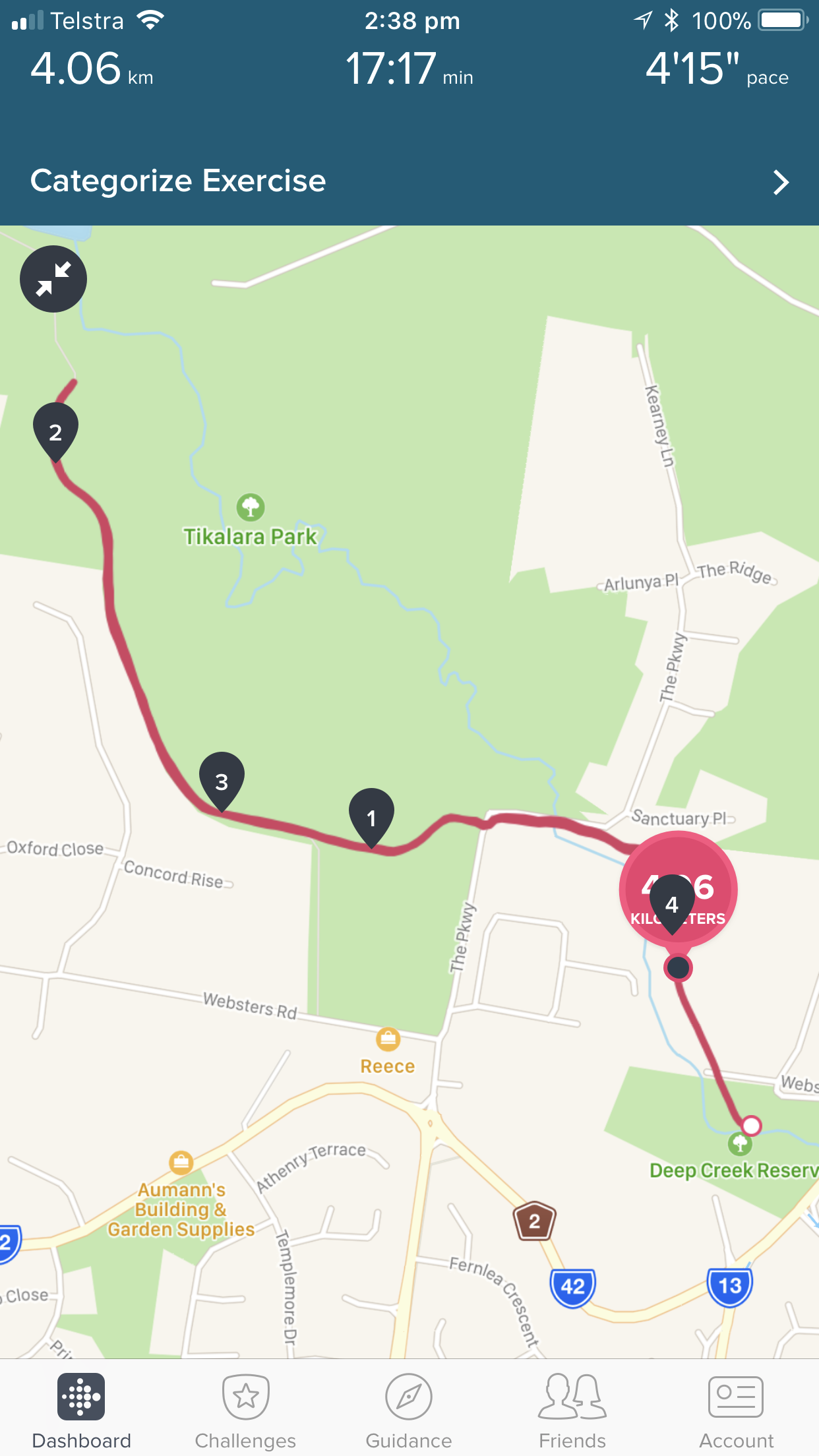 fitbit ionic gps map