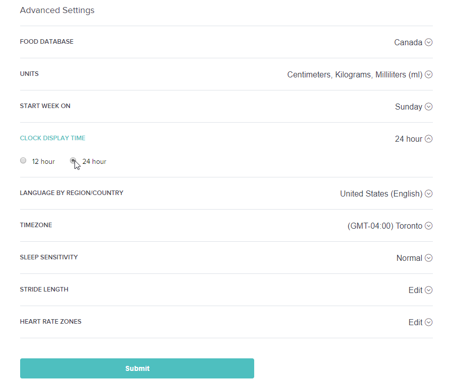 how to change the time on a fitbit