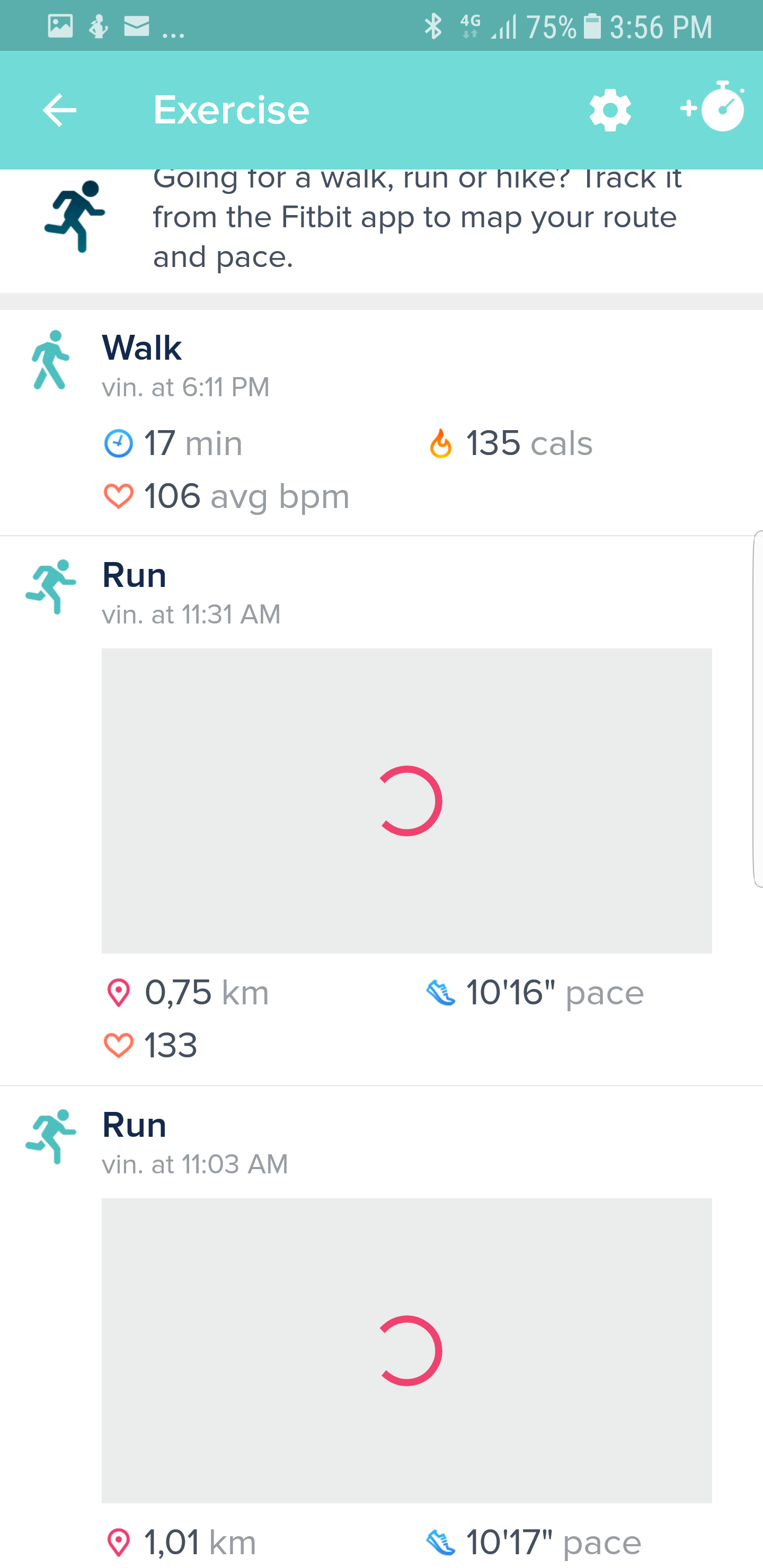 Fitbit cheap track run