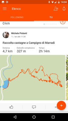 App Strava su phone