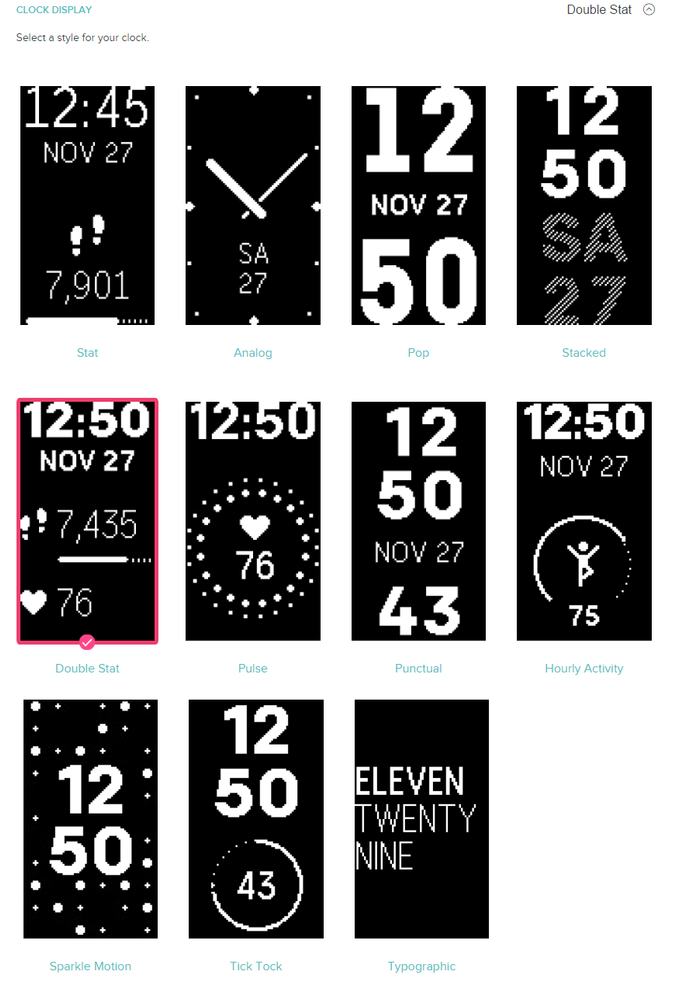 Charge 2 clock display options.png