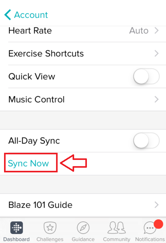 day-sync on my Charge HR? - Fitbit 