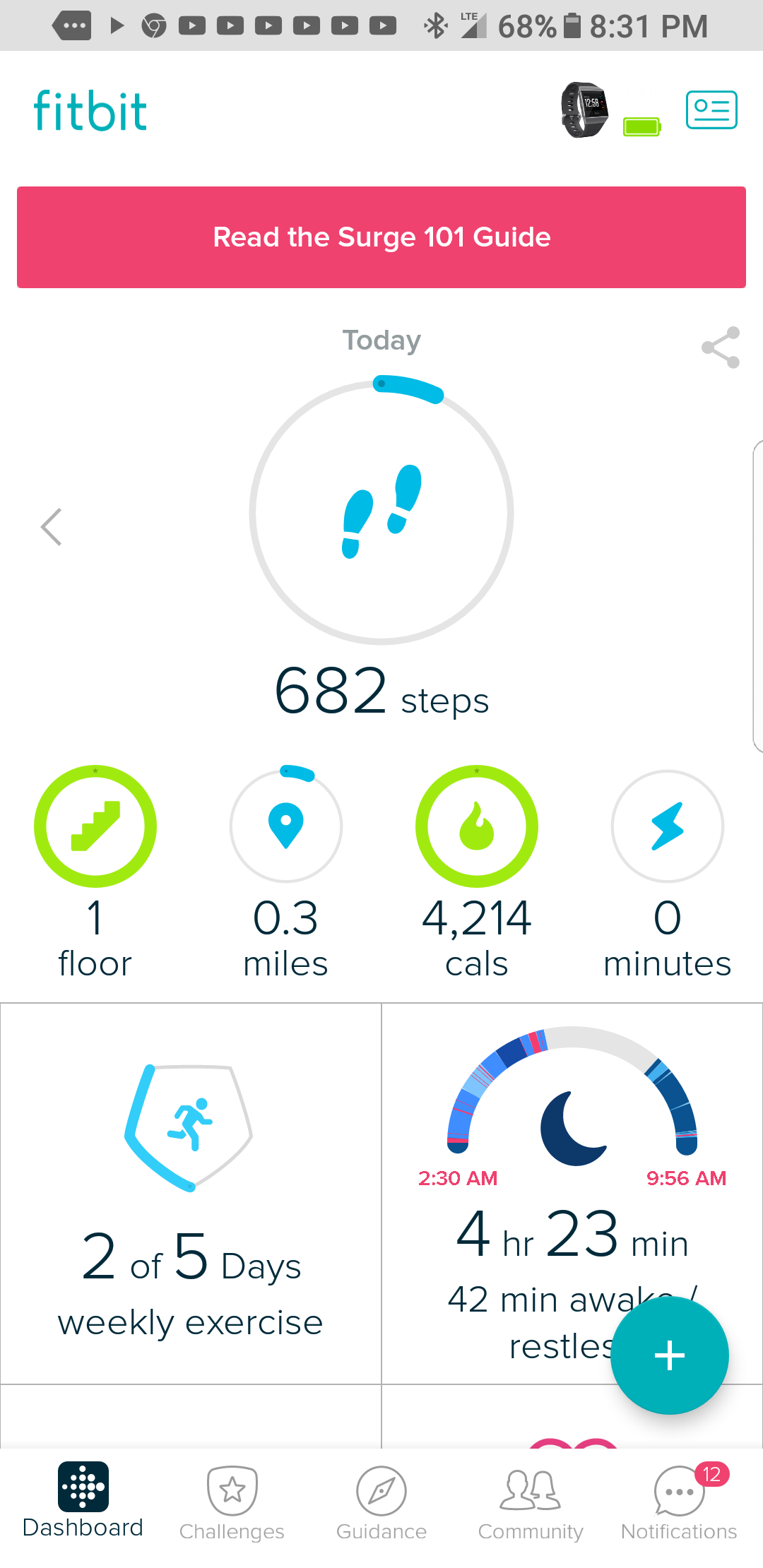 symbols on fitbit charge 3