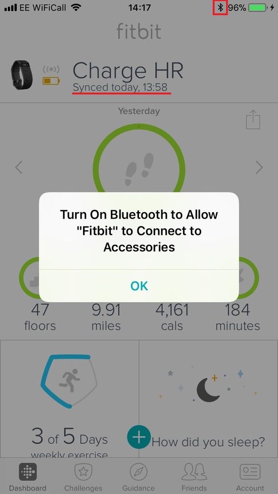 fitbit bluetooth iphone