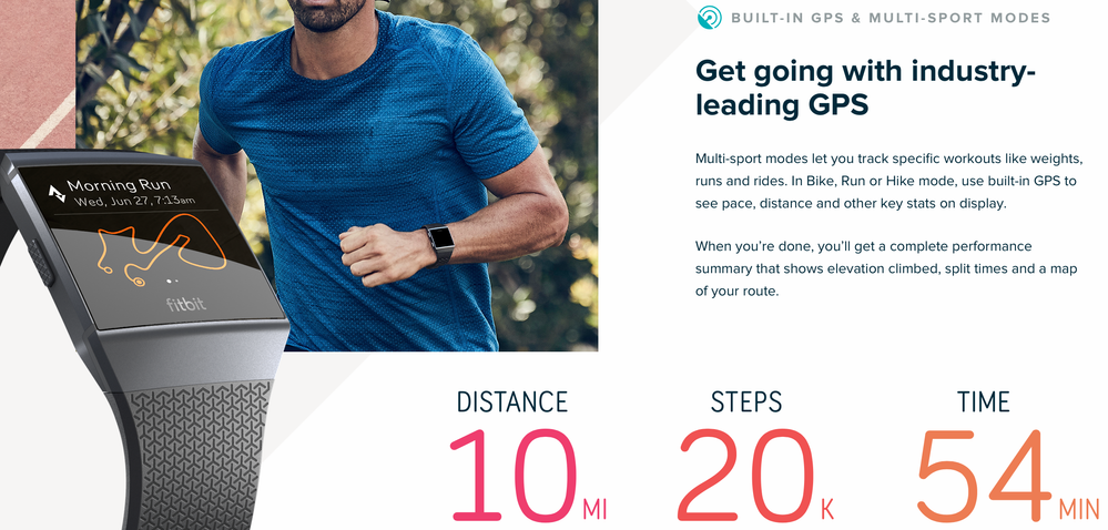 Fitbit ionic built store in gps