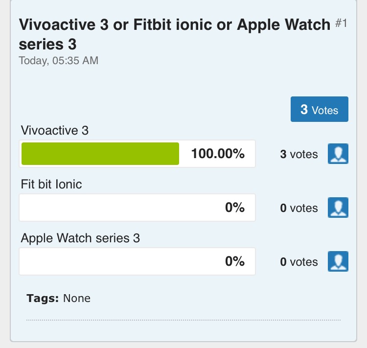 Fitbit vs hot sale vivoactive 3