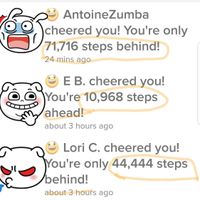 Do you like the new format that shows the step count difference when someone sends you a message?
