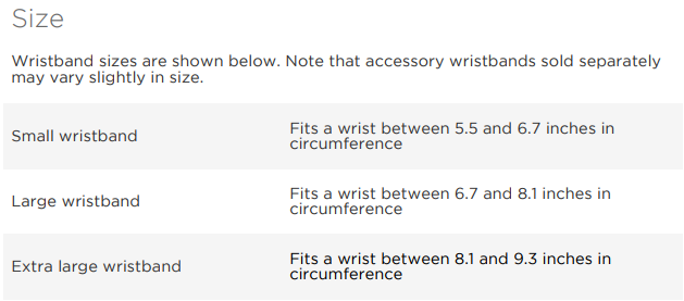 Strap Size - Fitbit Community