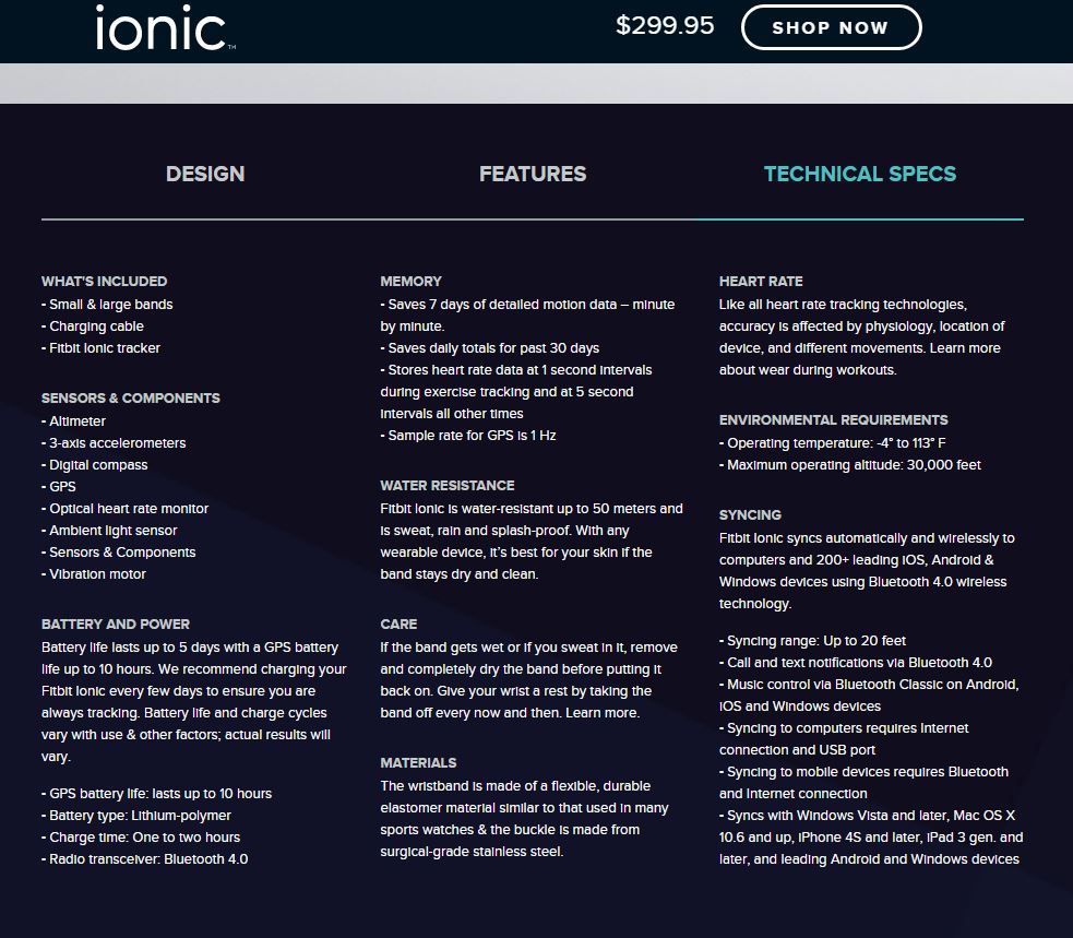 ionic spo2 sensor