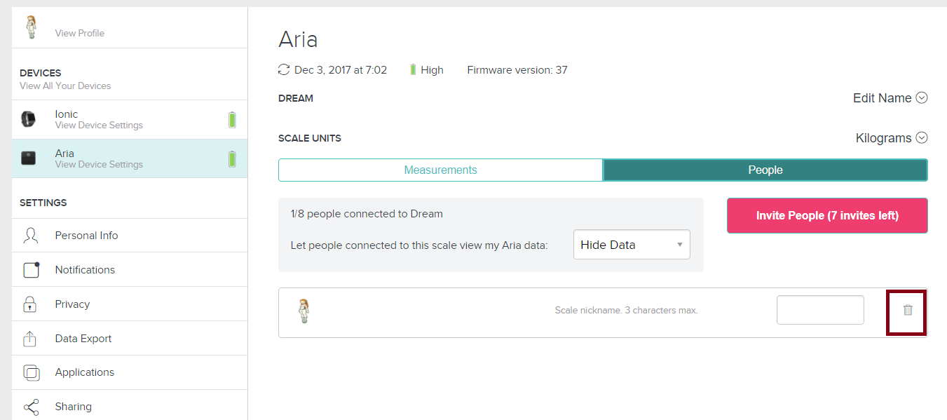 how to sync aria with fitbit app