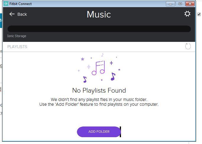 fitbit cant find the playlist