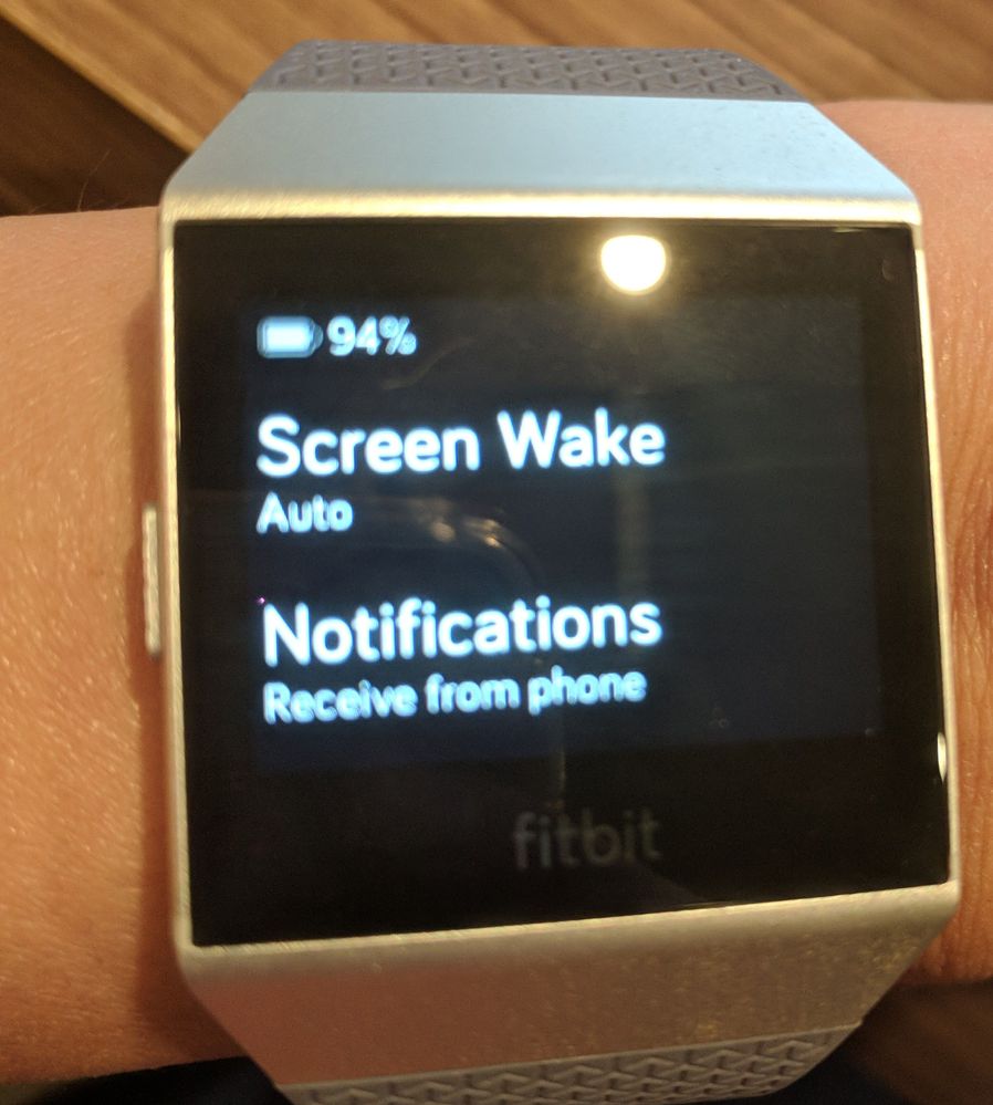 Battery at 94%, with GPS enabled and Always-on display disabled