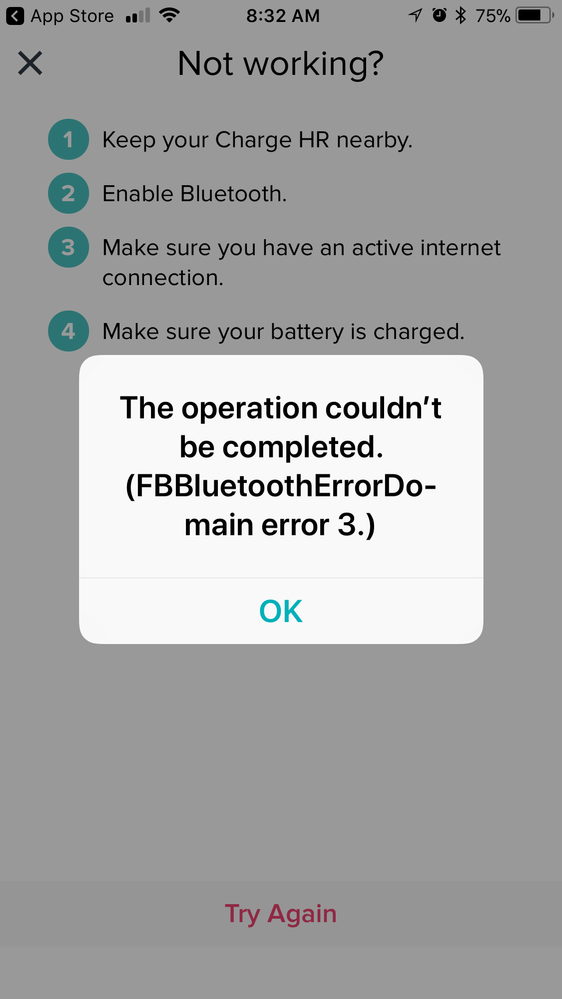 Solved: FBBluetoothErrorDomain error 3. - Fitbit Community