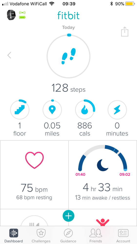 fitbit versa calories