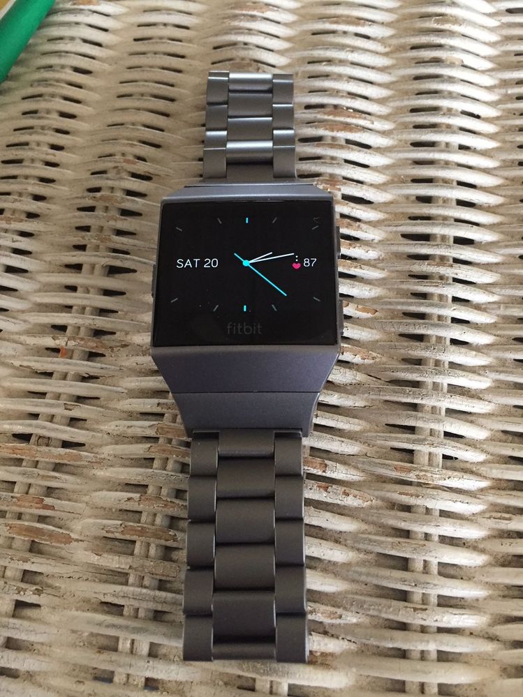 Charcoal and slate grey metal band Fitbit Community