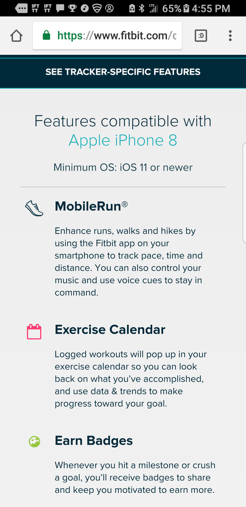 Fitbit isn't compatible with iPhone 8 