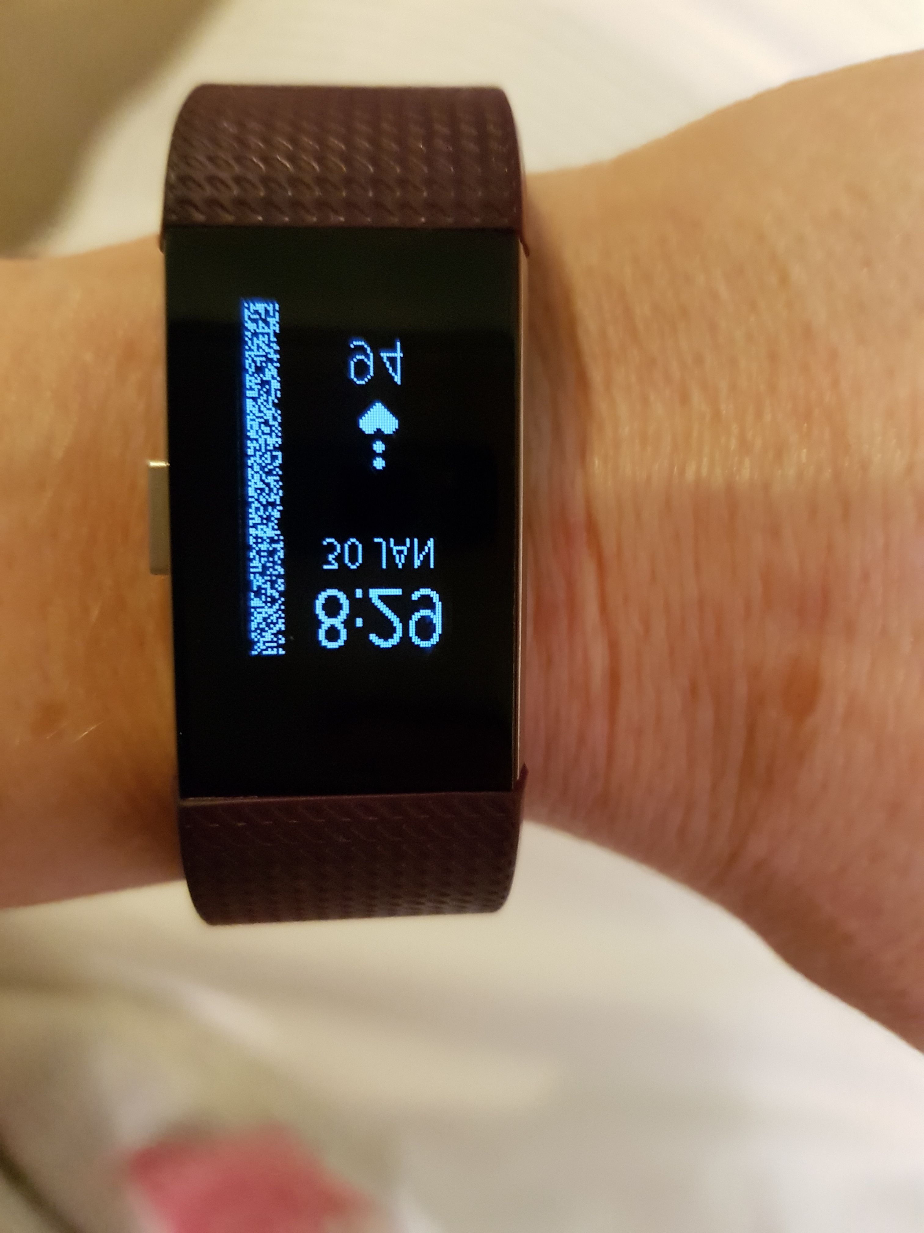 Charge 2 display showing upside down Fitbit Community