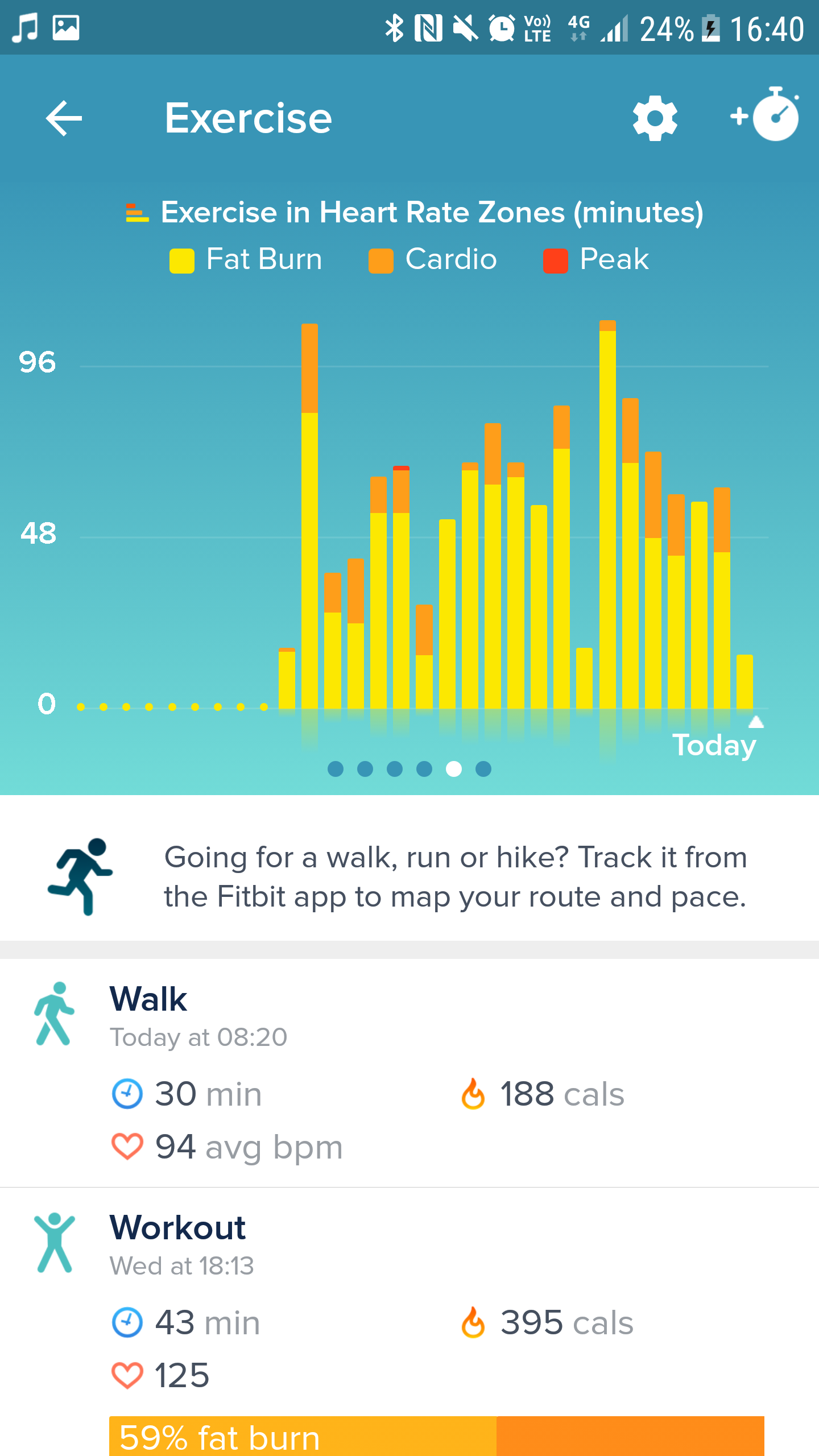 fitbit exercise