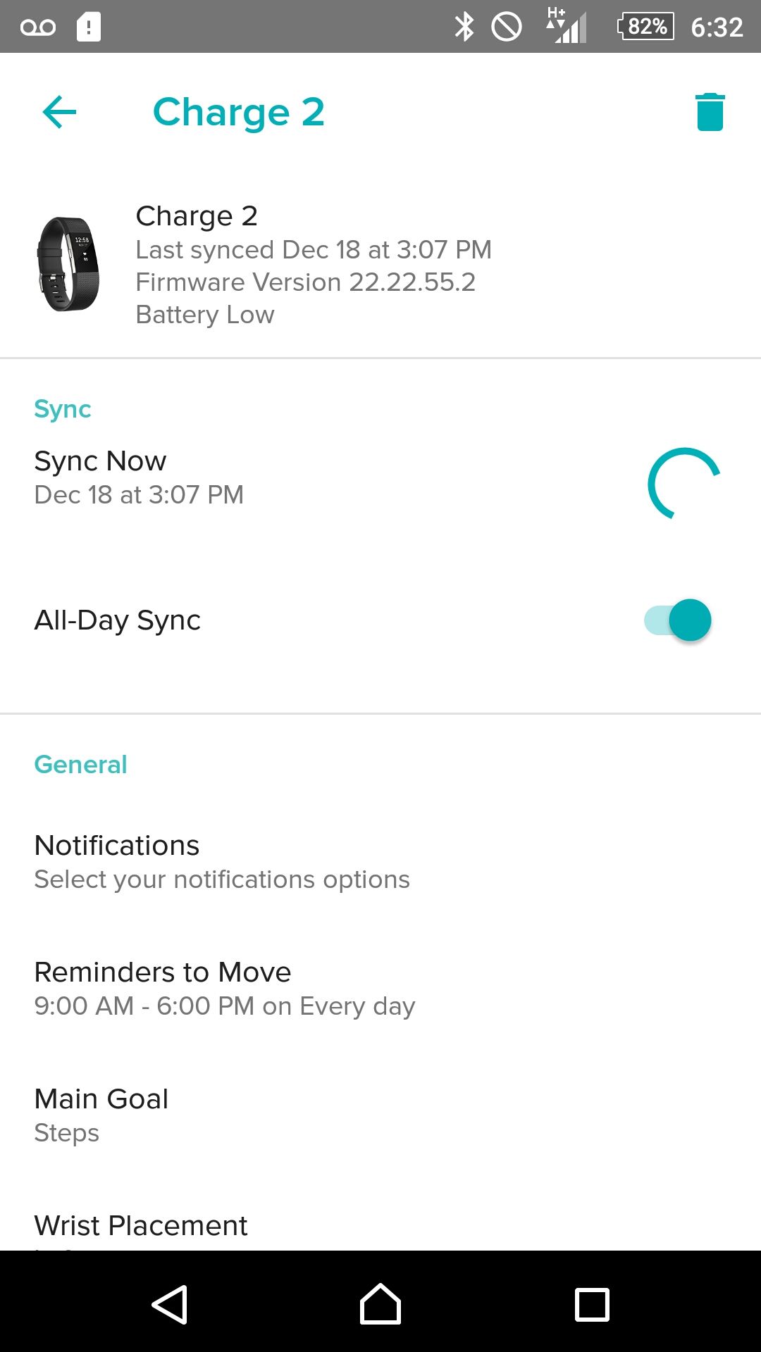 My fitbit will not online sync with my phone