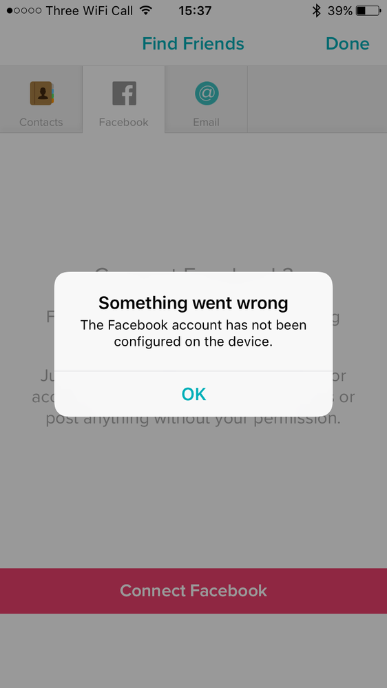 Just get this , can't work out how to connect to FB