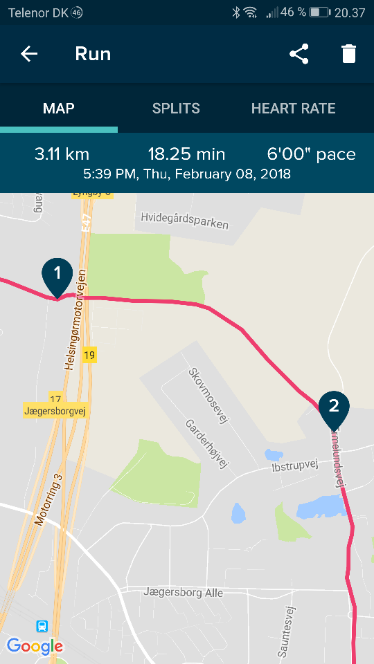 Fitbit run hot sale map