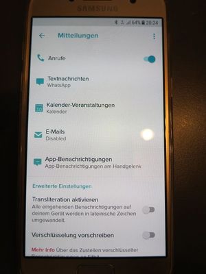 APP Benachrichtigungen wählen