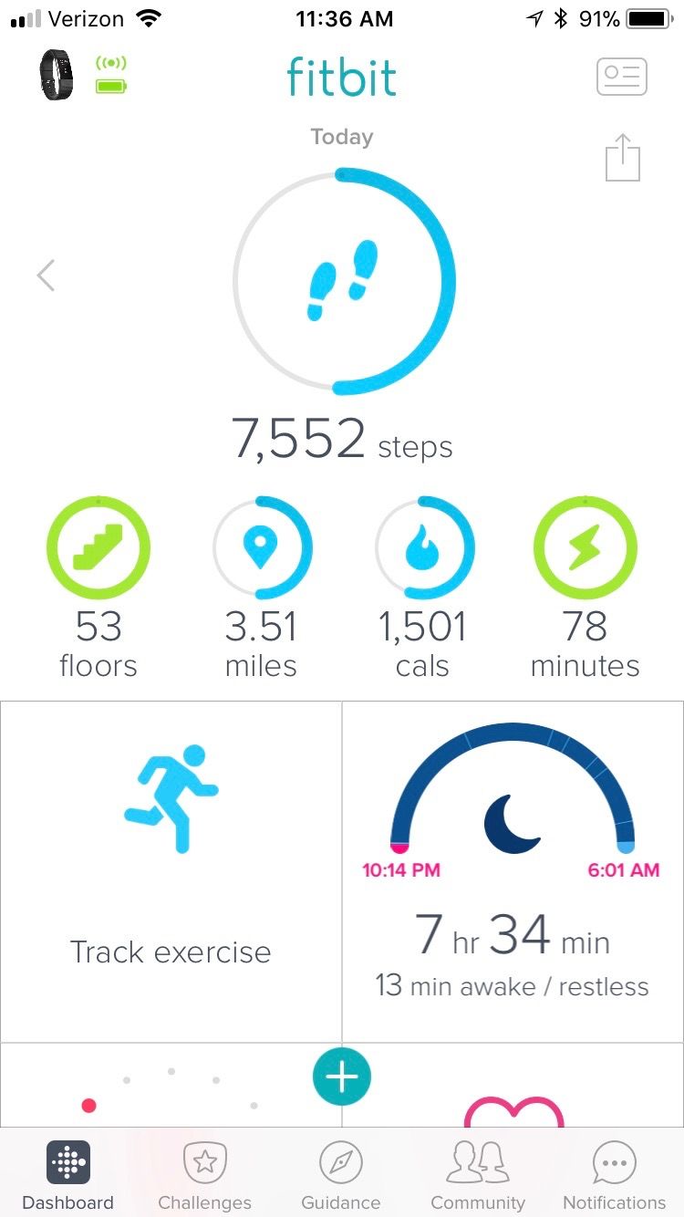 fitbit not logging steps