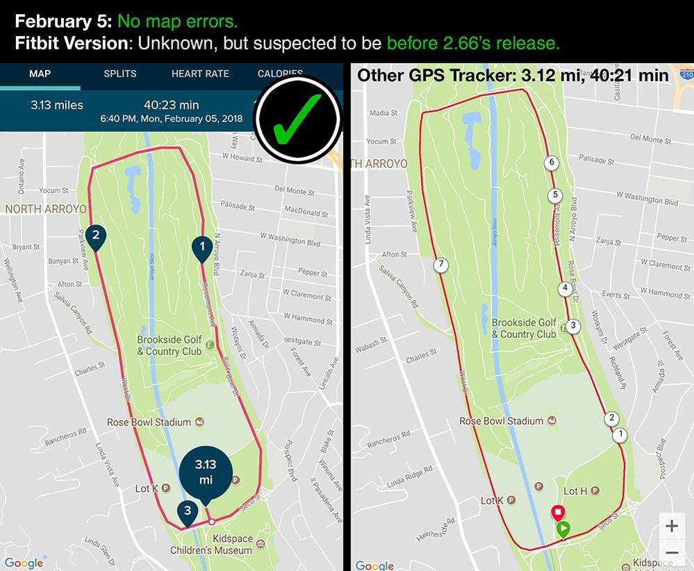 Fitbit map online run