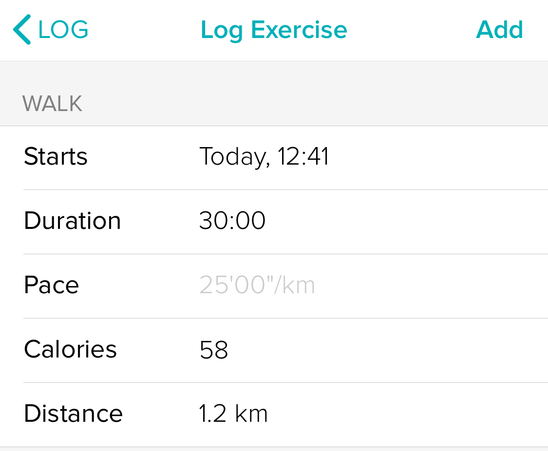 fitbit manually log steps