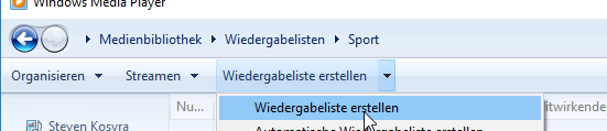 Wiedergabeliste erstellen