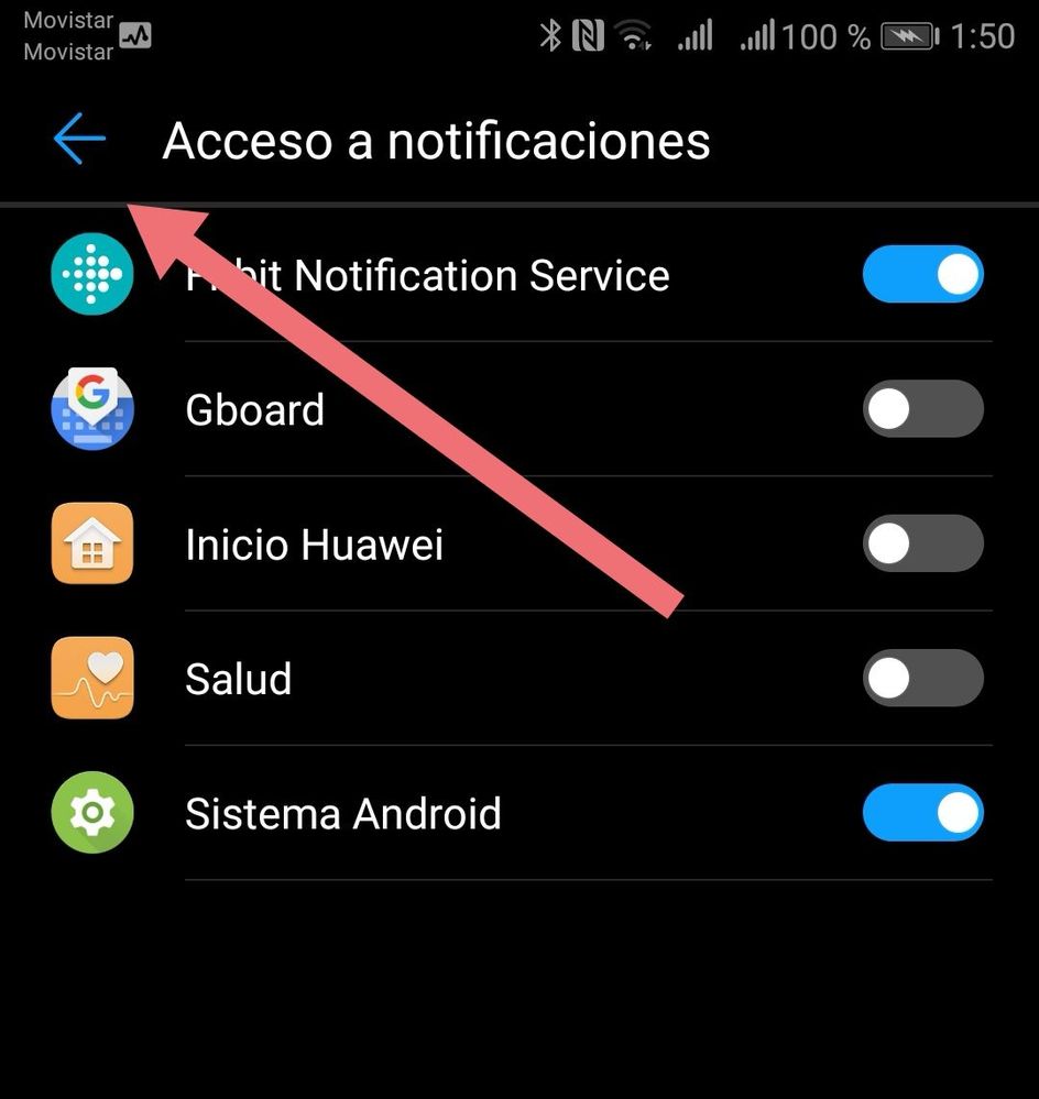 Vuelta pantalla anterior