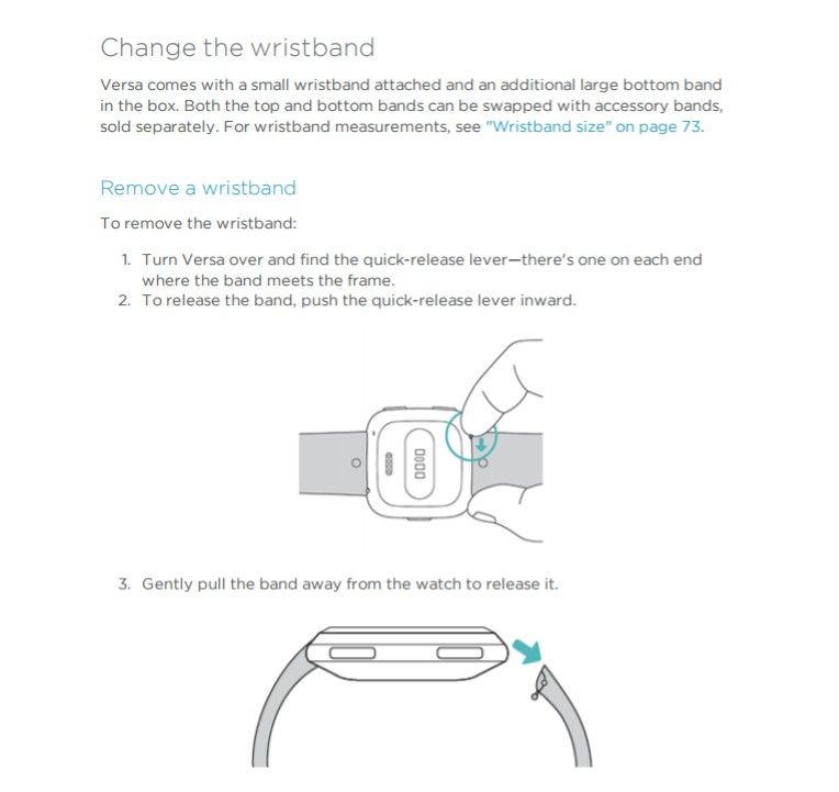 how to change wristband on fitbit versa 2