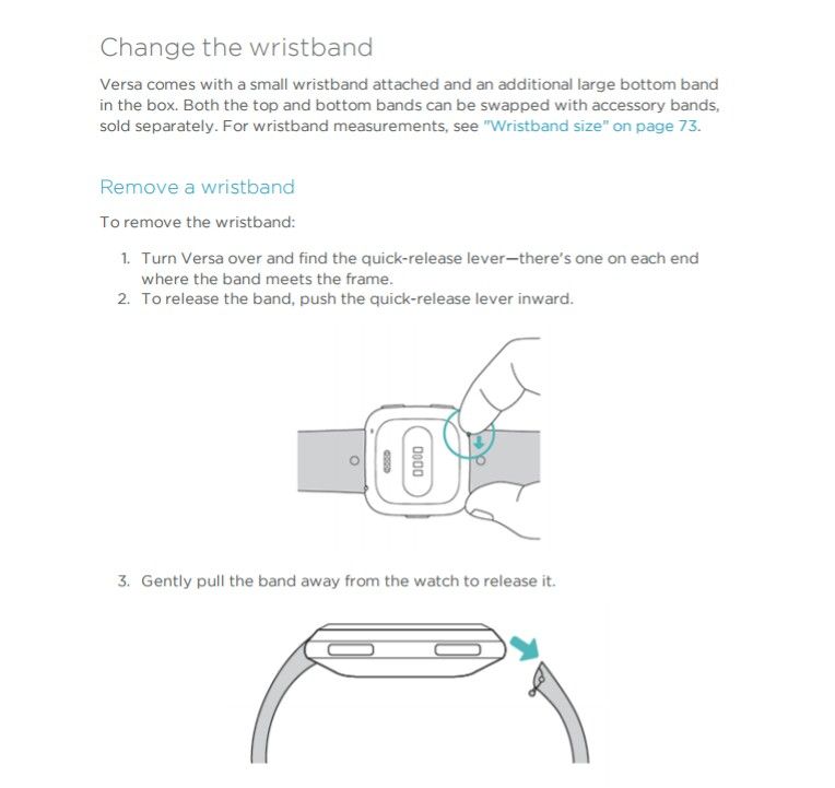 how to change versa 2 strap