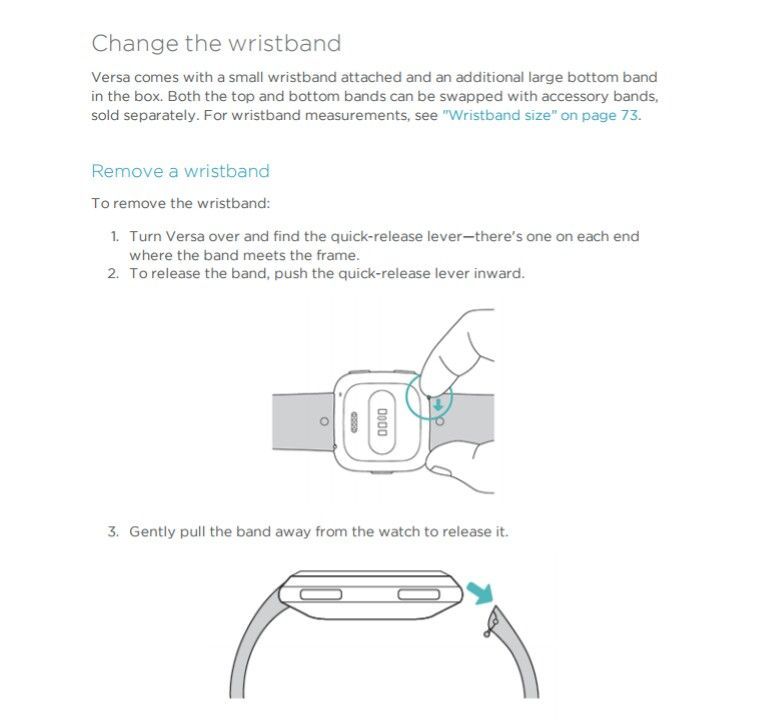 fitbit versa 2 change band