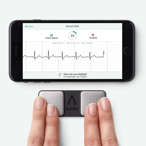 FDA-cleared, clinical grade mobile EKG monitor: Kardia captures a medical-grade EKG in 30 seconds anywhere, anytime.