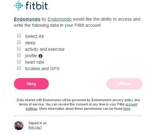 Remove Endomondo Step Count - Fitbit 