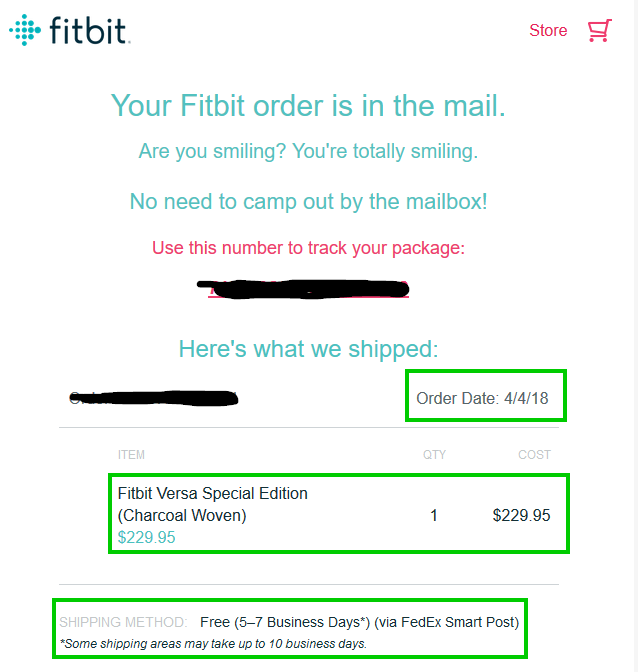 fitbit order