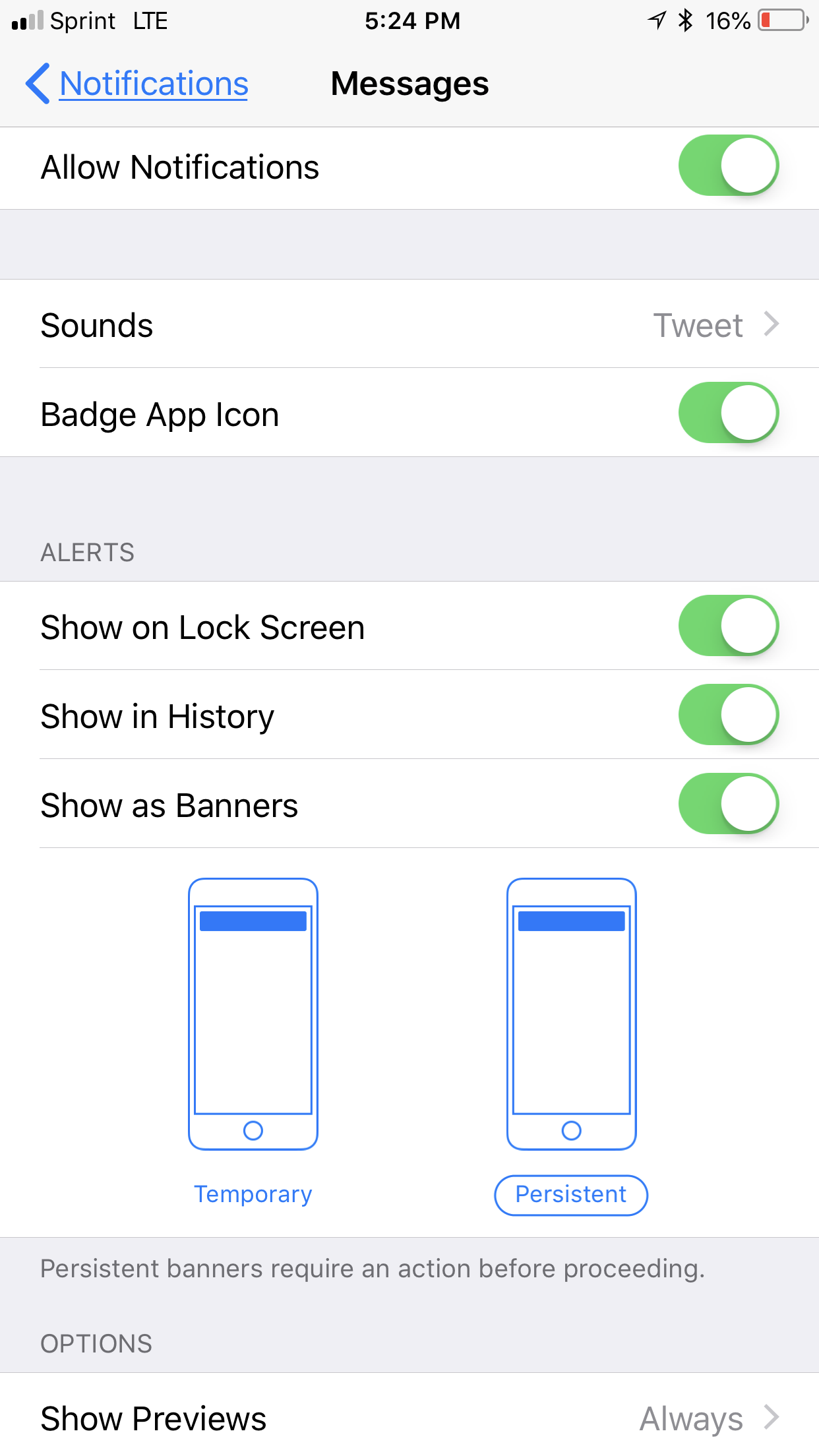 no text notifications on alta hr after