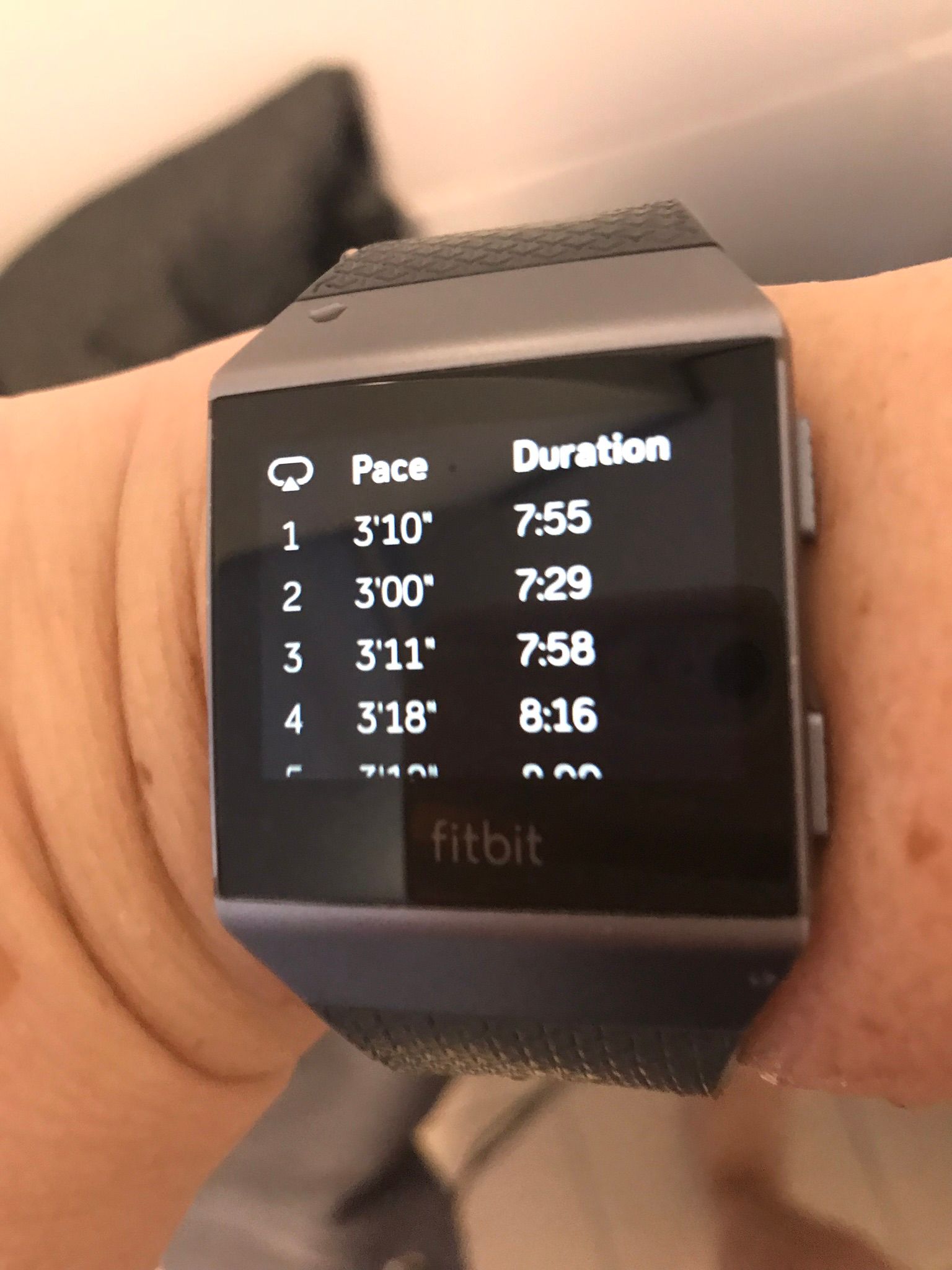 Fitbit ionic 2025 interval timer