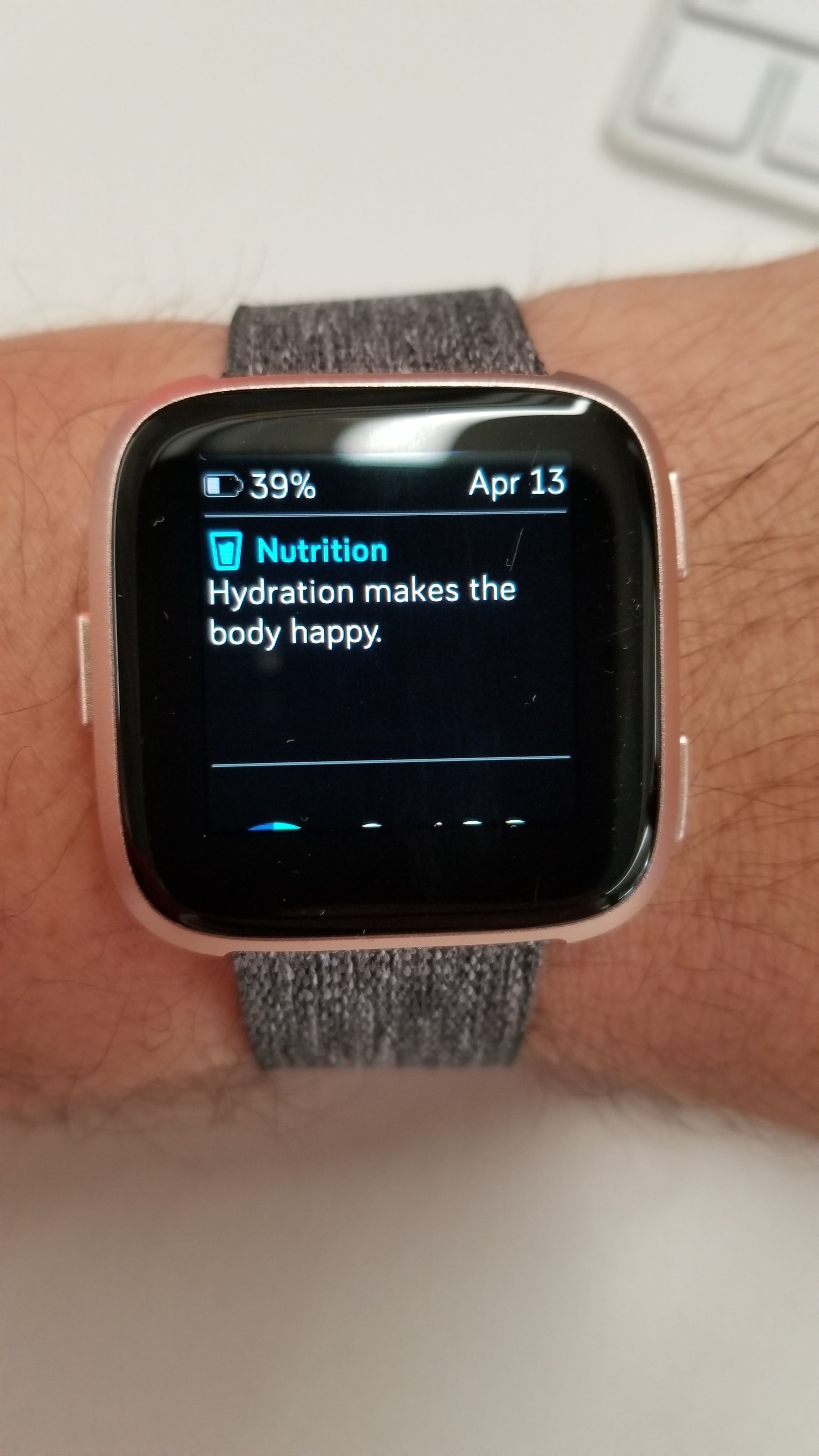 Solved: Hydration reminder - Fitbit 
