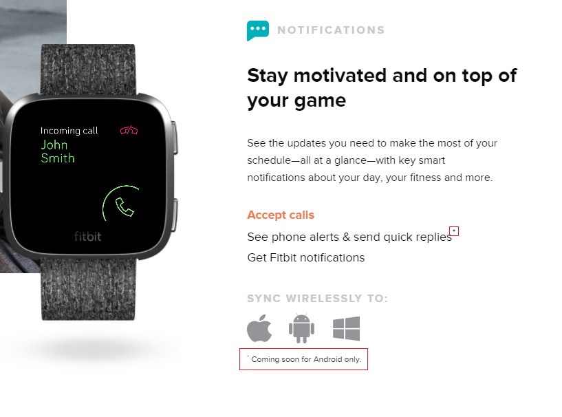 can you call and text on fitbit versa