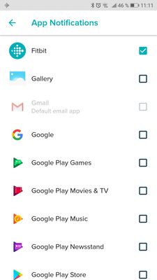 App notification settings