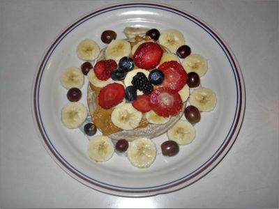 Gershon's Low-Fat Whole Wheat, Peanut Butter and Fruit Pancake